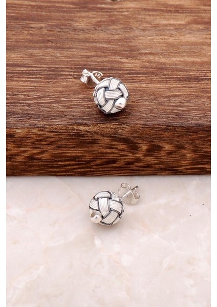 Kazaziye El Sarması Mini Gümüş Küpe 491