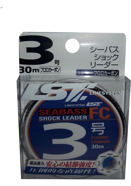 Seabass Shock Leader FC 3.0 30mt 14Lb. 0,32mm. 6,30kg.