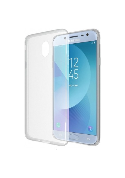 Samsung Galaxy J3 Pro İnce Şeffaf Kılıf - Şeffaf Beyaz