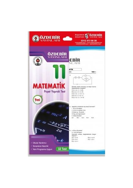 Özde Bir Yayınları 11. Sınıf Matematik Poşet Yaprak Test