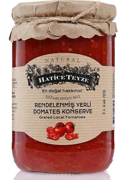Rendelenmiş Yerli Domates Konservesi - 600 gr