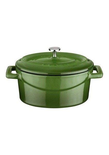 Döküm Mini Tencere Oval Çap10 cm Trendy Yeşil