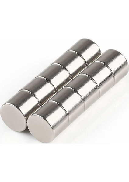Yuvarlak Neodyum Mıknatıs Silindir 8x5 mm 10'lu Paket