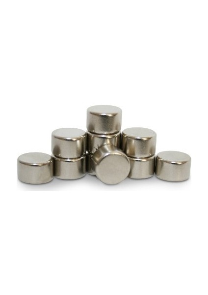 Yuvarlak Neodyum Mıknatıs Silindir 8x5 mm 10'lu Paket