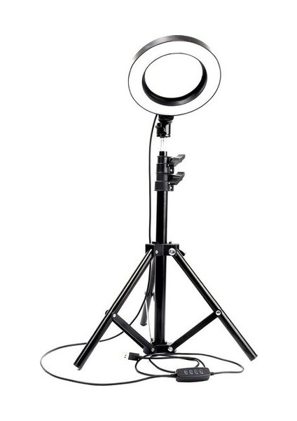 14" Işık 2 m Stand Kuaför Makyaj Canlı Yayın Çekimleri Sürekli Işık Stüdyo Işığı Ring Light