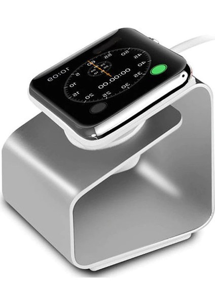 Apple Watch Uyumlu Seri 5 40 mm Için Alüminyum Şarj Standı - Gümüş