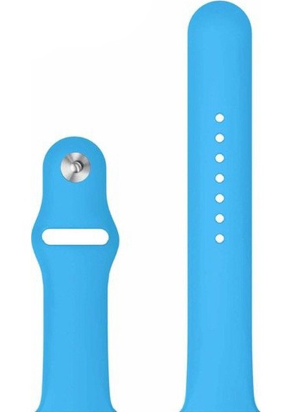 Apple Watch Uyumlu Seri 5 40 mm Için Silikon Kordon Kayış - Mavi