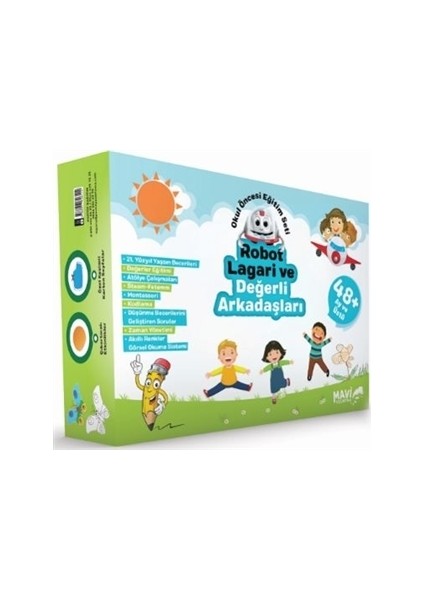 Robot Lagari ve Değerli Arkadaşları - Okul Öncesi Eğitim Seti 48 Ay ve Üstü