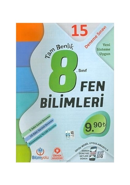 8. Sınıf Fen Bilimleri Tam Benlik 15 Deneme Sınavı