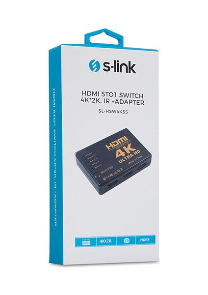 SL-HSW4K55 HDMI 5 to1 Swıtch 4K x 2K LR +Adaptör