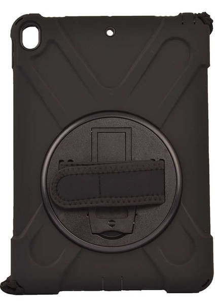 Apple iPad 5. Nesil 9.7 inç (2017) Defender Shoulder Strap Askılı Kılıf (A1822/A1823) Siyah