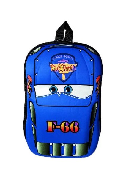 Arabalar Anaokulu Çanta Mavi