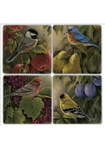 Doğaltaş Bardak Altlığı 4'lü Set 10 x 10 cm