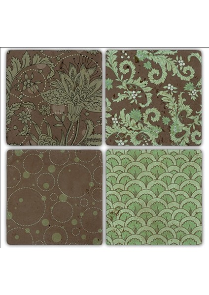 Doğaltaş Bardak Altlığı 4'lü Set 10 x 10 cm