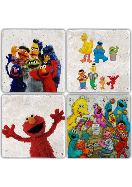 Doğaltaş Bardak Altlığı 4'lü Set 10 x 10 cm