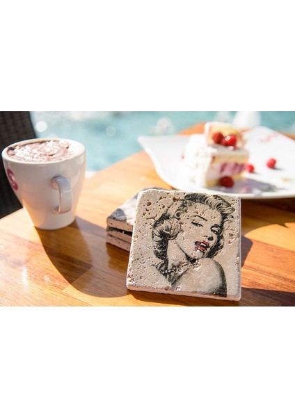 Doğaltaş Bardak Altlığı 4'lü Set 10 x 10 cm fırsatları