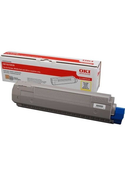C810 / C830 Sarı 8K Toner 44059117
