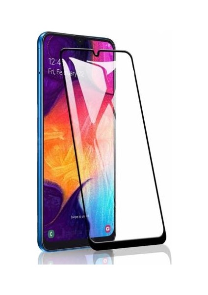 Samsung Galaxy A10s 5D Çerçeveli Tempered Ekran Koruyucu Siyah