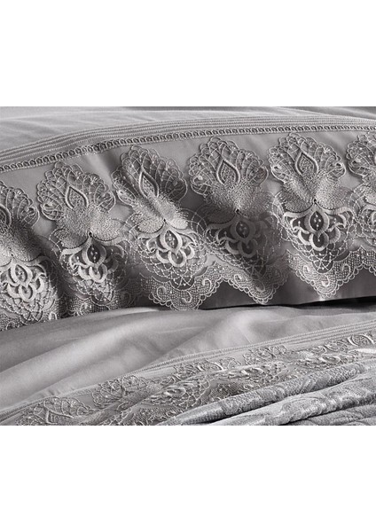 Çift Kişilik Nevresim Takimi ve Pike Set Valeria Gri fırsatları