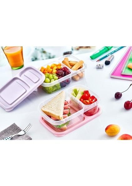 2 Bölmeli Saklama Kabı 4 Adet fiyatları