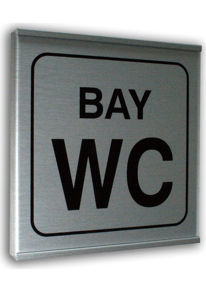 Alumınyum Plate Levha BAY WC Yazı 12 x 12 cm
