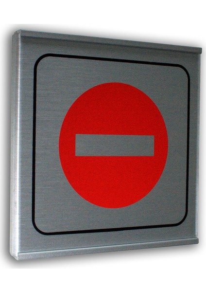 Alumınyum Plate Levha GİRİLMEZ Sembol 12 x 12 cm