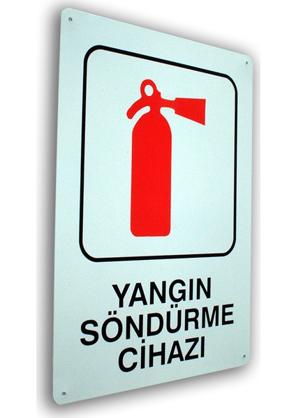 Metal Iş Güvenliği Levha YANGIN SÖNDÜRME CİHAZI 25,5 x 36 cm