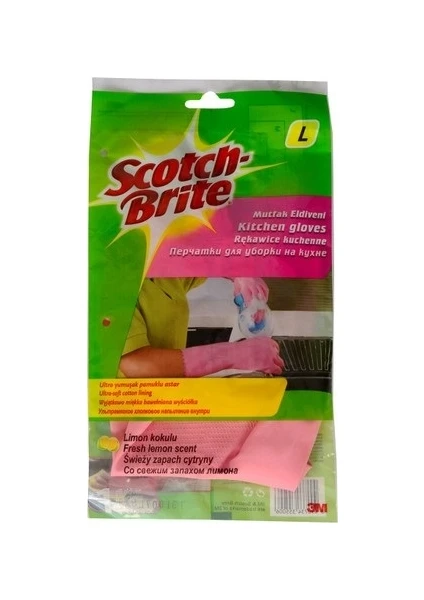 Scotch Brite Mutfak Eldiveni Limon Kokulu - Büyük Boy