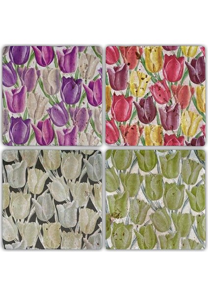 Doğaltaş Bardak Altlığı - 4'lü Set 10 x 10 cm