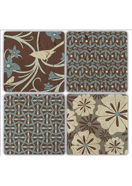 Doğaltaş Bardak Altlığı - 4'lü Set 10 x 10 cm