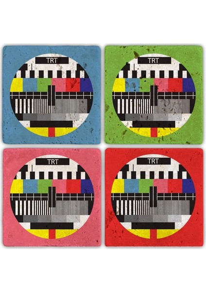 Doğaltaş Bardak Altlığı - 4'lü Set 10 x 10 cm