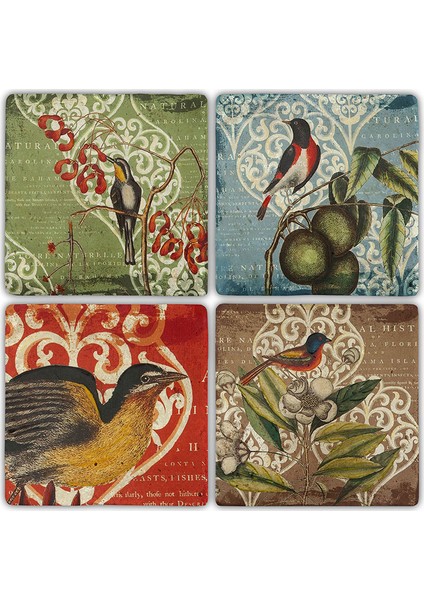 Doğaltaş Bardak Altlığı - 4'lü Set 10 x 10 cm