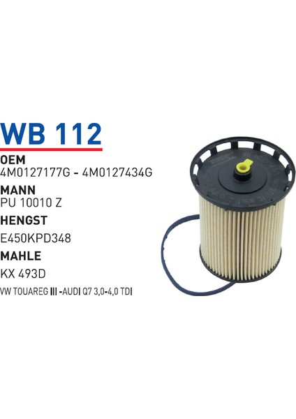 WB 112 Volkswagen Touareg 3 - Audi Q7 3,0-4,0 Tdi