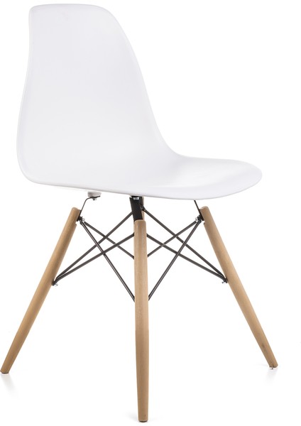 Beyaz Eames Sandalye 4 Adet Cafe Balkon Mutfak Sandalyesi
