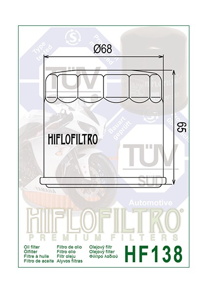 Suzuki GW250 Inazuma Yağ Filtresi Hiflo HF-138F - Z (2012 - 2016)