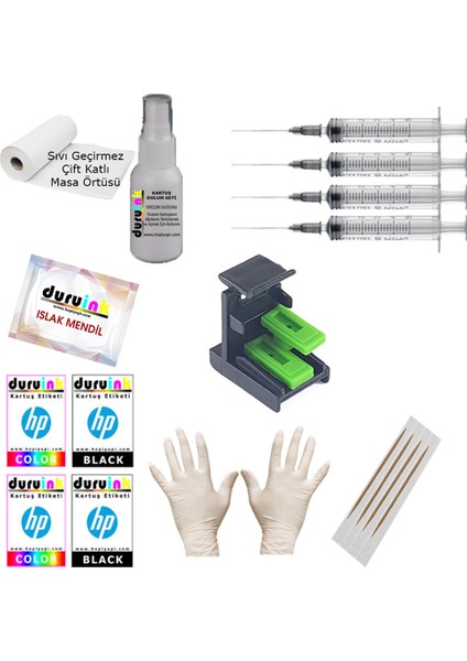 Hp 4355 4357 4359 Kartuş Mürekkep Dolum Seti 500 ml Siyah
