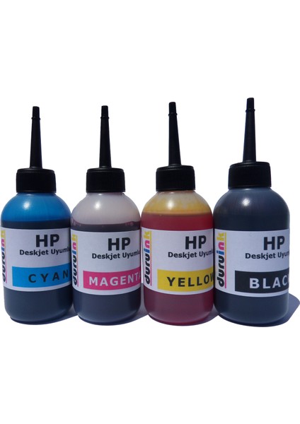 Hp F4172 F4175 F4180 Kartuş Mürekkep Dolum Seti 4x100 ml Renkli