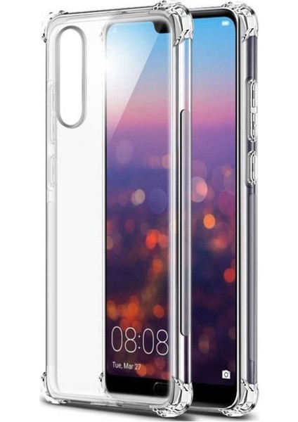 Huawei Y9 Prime 2019 Kılıf AntiShock Ultra Koruma + Nano Glass Şeffaf