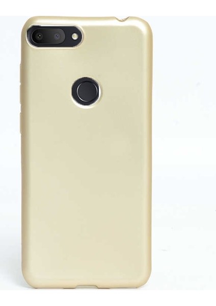 Alcatel 1S Kılıf Premier Silikon Esnek Koruma + Nano Glass Gold