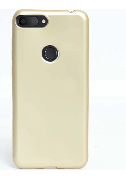 Case Street Alcatel 1S Kılıf Premier Silikon Esnek Koruma + Nano Glass Gold