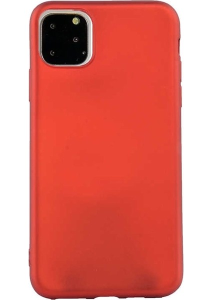 Apple iPhone 11 Kılıf Premier Silikon Esnek Koruma + Nano Glass Kırmızı