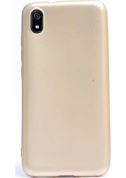 Xiaomi Redmi 7a Kılıf Premier Silikon Esnek Koruma + Nano Glass Gold