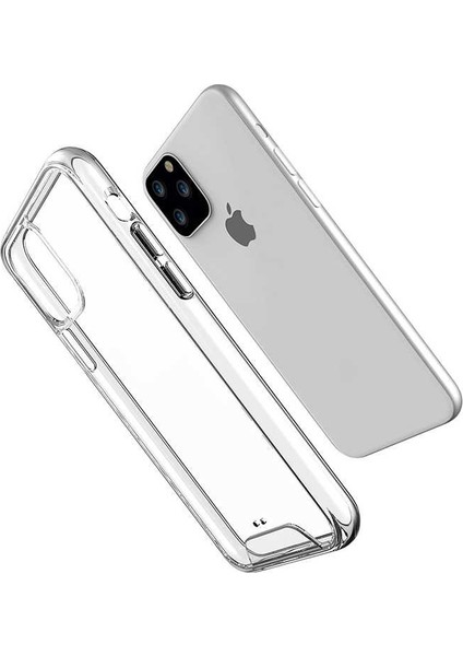 Apple iPhone 11 Pro Max Kılıf Gard Nitro Şeffaf Sert Silikon Şeffaf