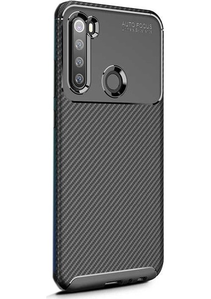 Xiaomi Redmi Note 8 Kılıf Negro Karbon Dizayn Silikon Siyah