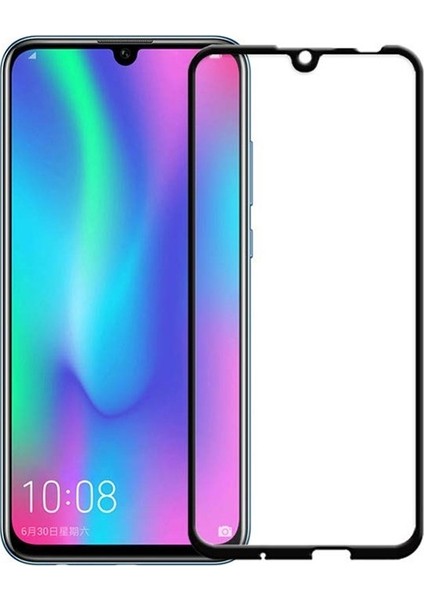 Huawei Honor 10 Lite Kılıf Kamara Korumalı Şeffaf Silikon Şeffaf + Full Kapatan Cam