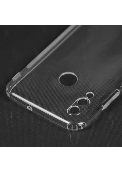 Huawei Honor 8C Kılıf Kamara Korumalı Şeffaf Silikon Şeffaf