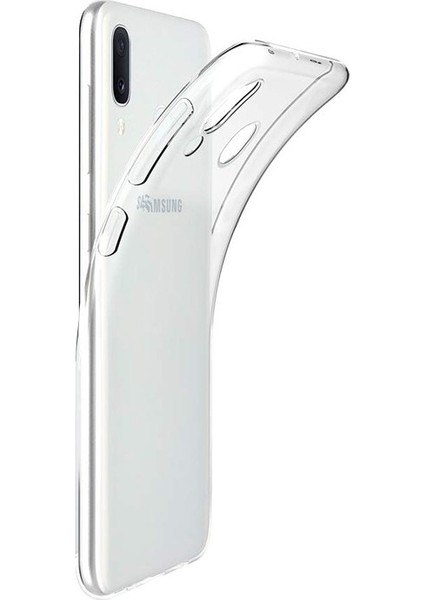 Samsung Galaxy A20s Kılıf Süper Sillikon Yumuşak Arka Koruma + Nano Glass Şeffaf