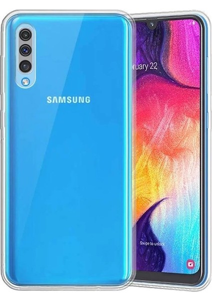 A50 Kılıf Kamara Korumalı Şeffaf Silikon Şeffaf