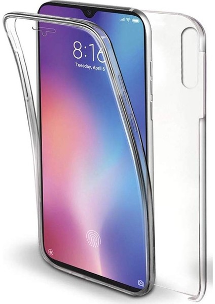 Xiaomi Mi 9 SE Kılıf Ön Arka Şeffaf Silikon Koruma Şeffaf