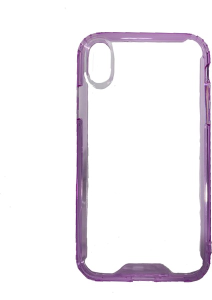 Apple iPhone XR AntiDrop Zırh Kenar Silikon Kılıf - Mor